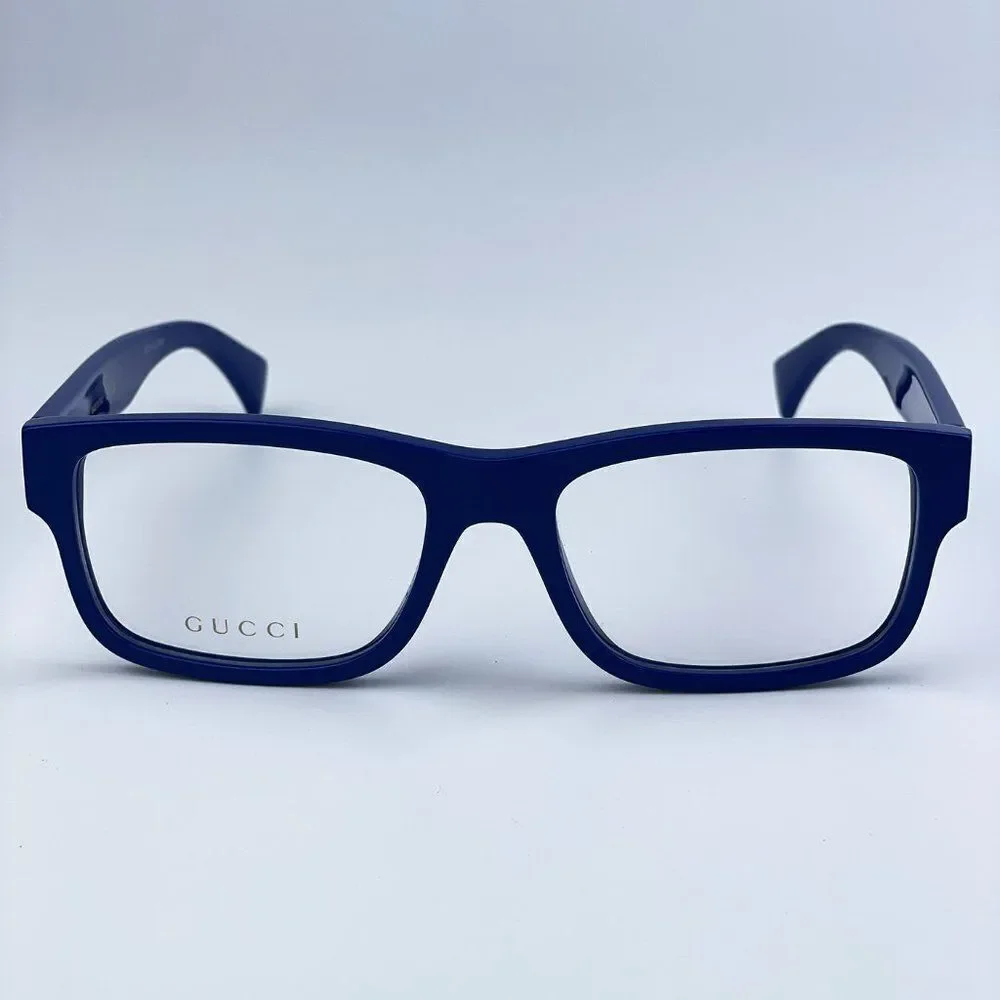 NEW Gucci  GG1141O 002 Blue Square Men Eyeglasses
